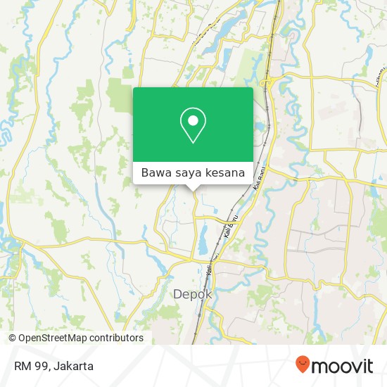 Peta RM 99, Jalan Nusantara Beji Depok 16421