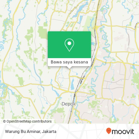 Peta Warung Bu Aminar, Jalan Nusantara Beji Depok 16421