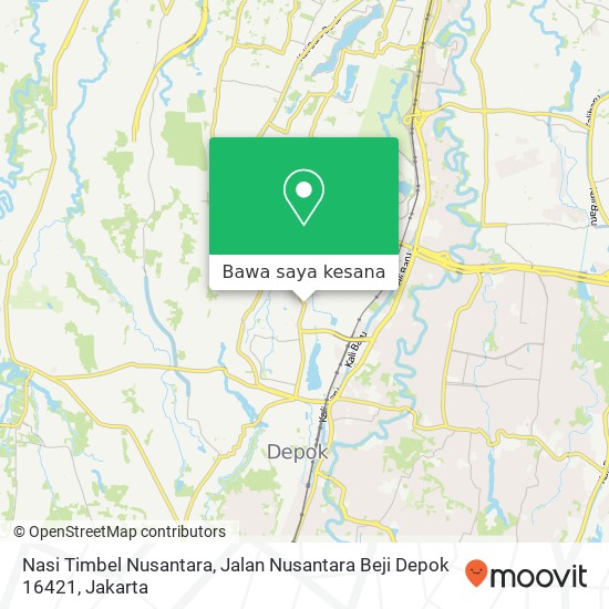 Peta Nasi Timbel Nusantara, Jalan Nusantara Beji Depok 16421