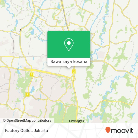 Peta Factory Outlet, Jalan Raya Tumaritis Cimanggis Depok 16954