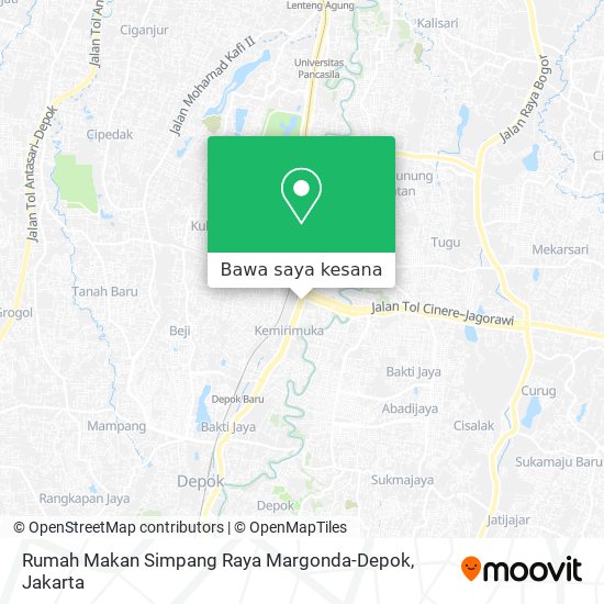 Peta Rumah Makan Simpang Raya Margonda-Depok