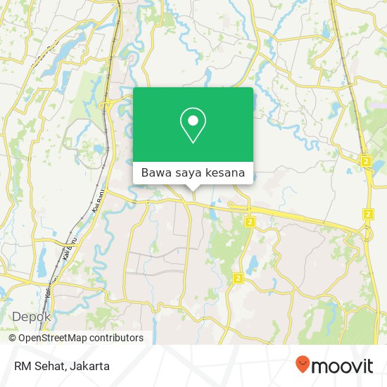 Peta RM Sehat, Jalan Gema Setia Raya Sukma Jaya Depok 16418