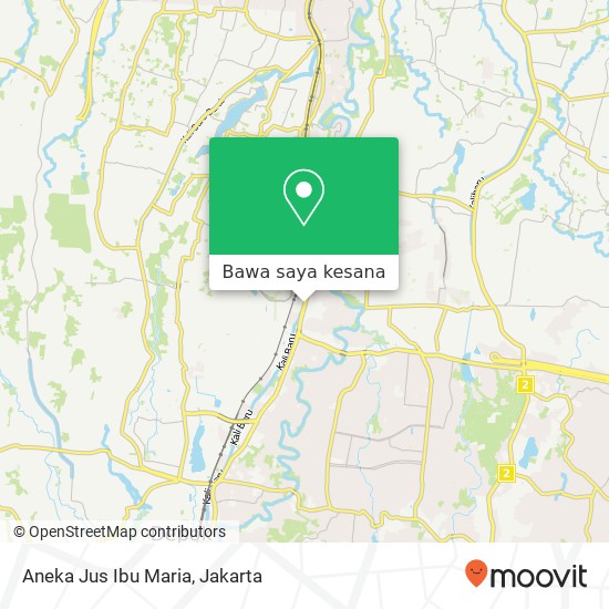 Peta Aneka Jus Ibu Maria, Jalan Margonda Beji Depok 16424