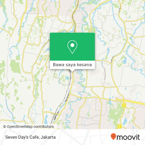 Peta Seven Day's Cafe, Jalan Margonda Beji Depok 16424