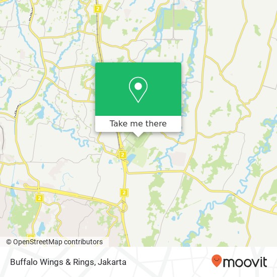Peta Buffalo Wings & Rings, Jalan Flora Indonesia Cipayung Jakarta Timur 13860