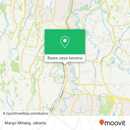 Peta Margo Minang, Jalan Margonda Beji Depok 16424