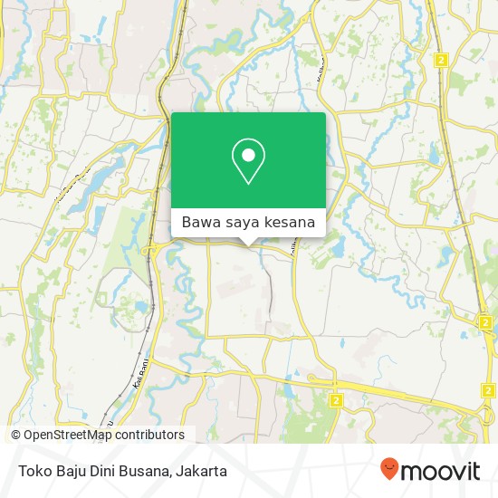 Peta Toko Baju Dini Busana, Jalan Menpor Cimanggis 16451