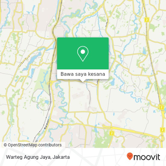 Peta Warteg Agung Jaya, Jalan Menpor Cimanggis 16451