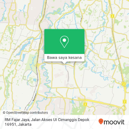 Peta RM Fajar Jaya, Jalan Akses UI Cimanggis Depok 16951