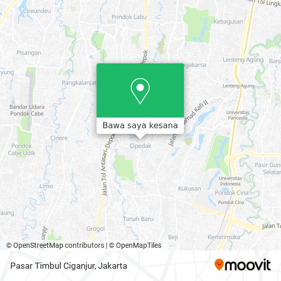 Peta Pasar Timbul Ciganjur