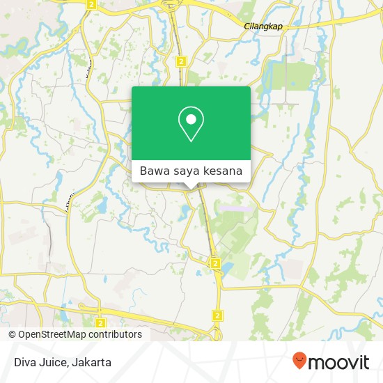 Peta Diva Juice, Jalan Lapangan Tembak Ciracas Jakarta 13720