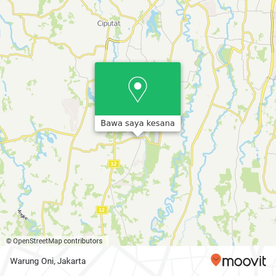 Peta Warung Oni, Jalan Cabe Raya Pamulang Tangerang