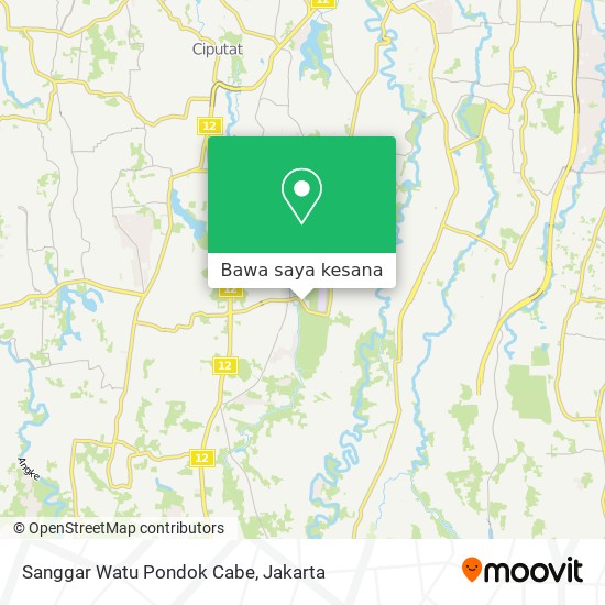 Peta Sanggar Watu Pondok Cabe