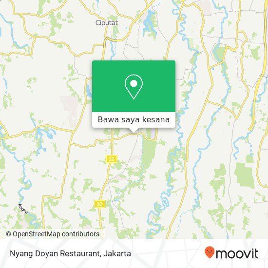 Peta Nyang Doyan Restaurant, Jalan Cabe Raya Pamulang Tangerang