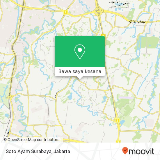 Peta Soto Ayam Surabaya, Jalan Cibubur 1 Ciracas Jakarta 13720