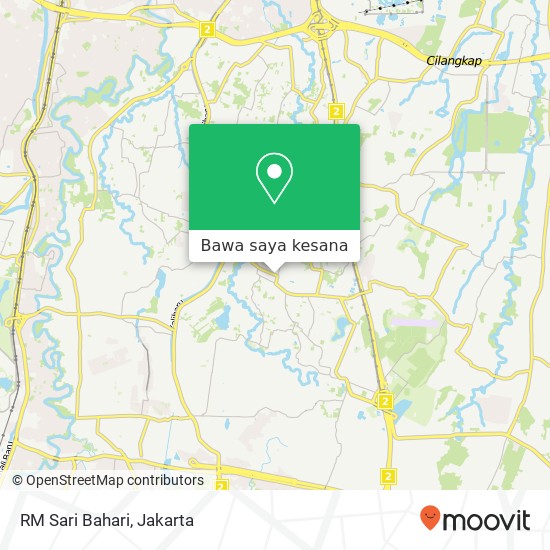 Peta RM Sari Bahari, Jalan Cibubur Ciracas Jakarta 13720