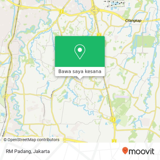 Peta RM Padang, Jalan Cibubur 3 Ciracas Jakarta 13720