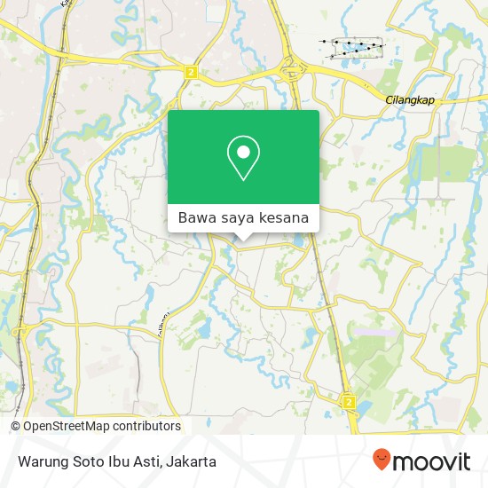Peta Warung Soto Ibu Asti, Jalan Kampung Baru I Ciracas Jakarta 13730
