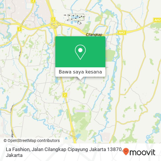 Peta La Fashion, Jalan Cilangkap Cipayung Jakarta 13870