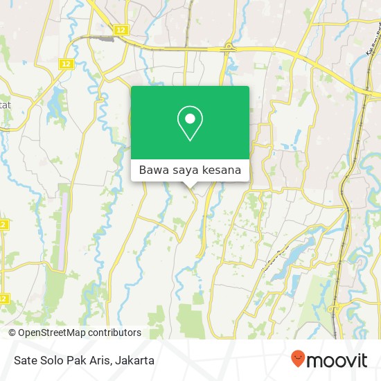 Peta Sate Solo Pak Aris, Jalan Pangkalan Jati 1 Cinere Depok 16513