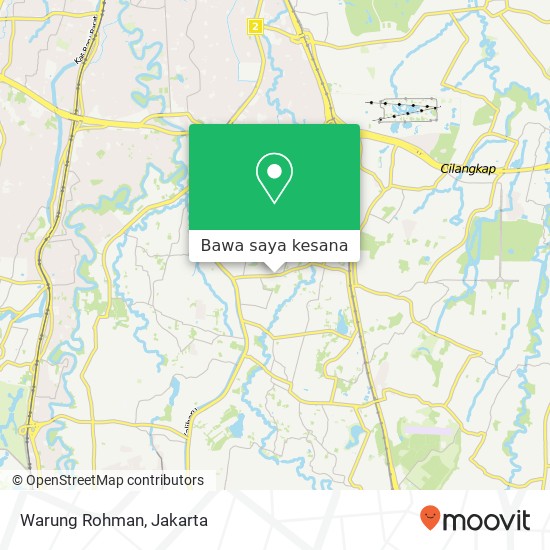 Peta Warung Rohman, Jalan Ciracas Ciracas Jakarta 13740