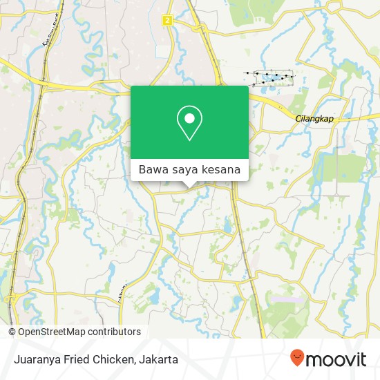 Peta Juaranya Fried Chicken, Jalan Ciracas Ciracas Jakarta 13740