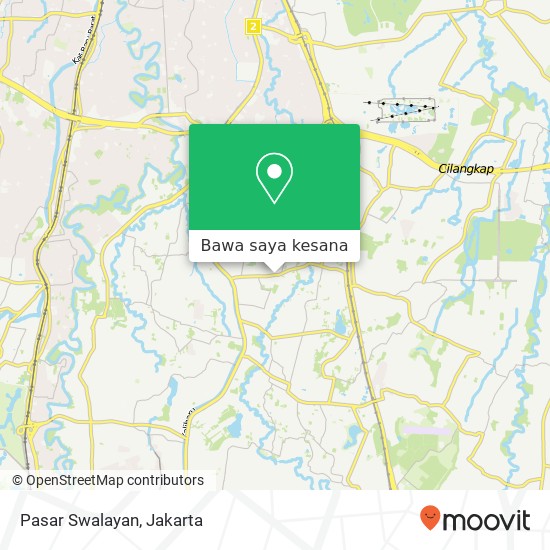 Peta Pasar Swalayan, Jalan Ciracas Ciracas Jakarta 13740