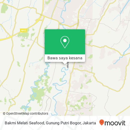 Peta Bakmi Melati Seafood, Gunung Putri Bogor