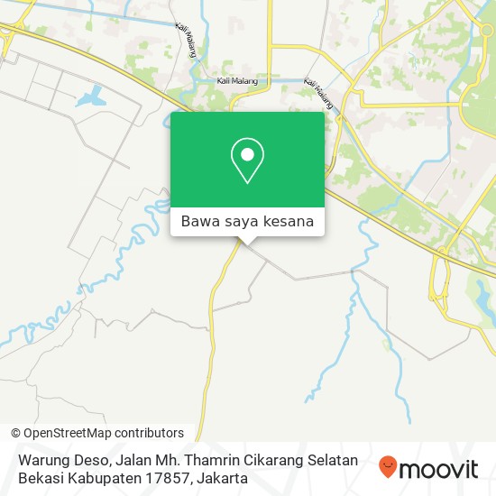 Peta Warung Deso, Jalan Mh. Thamrin Cikarang Selatan Bekasi Kabupaten 17857