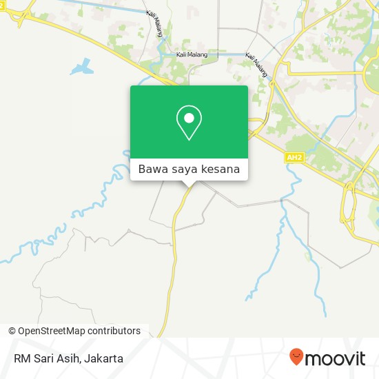 Peta RM Sari Asih, Jalan Raya Cibarusah Cikarang Selatan Bekasi 17320
