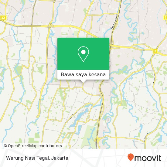 Peta Warung Nasi Tegal, Jalan Kebagusan Raya Jagakarsa Jakarta 12620