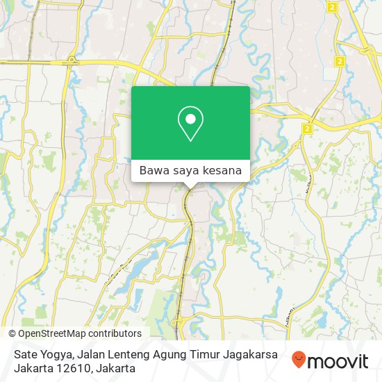 Peta Sate Yogya, Jalan Lenteng Agung Timur Jagakarsa Jakarta 12610