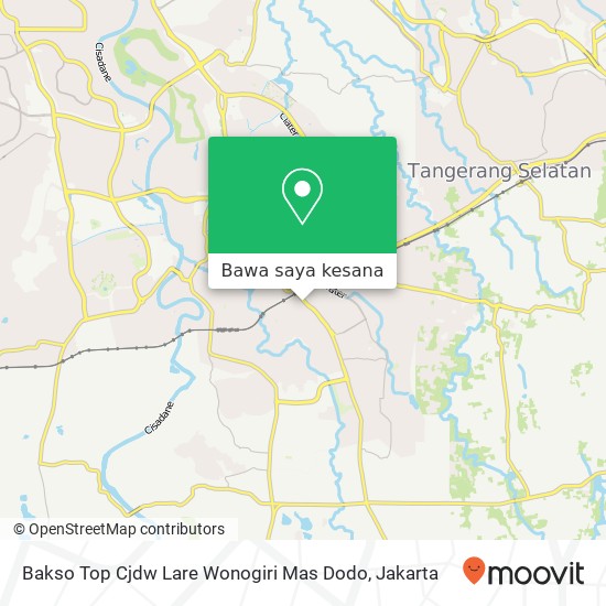 Peta Bakso Top Cjdw Lare Wonogiri Mas Dodo, Jalan Cicentang Serpong Tangerang
