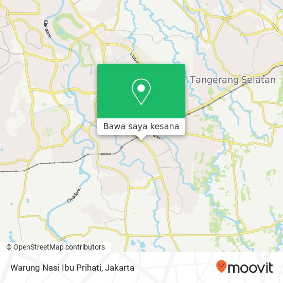 Peta Warung Nasi Ibu Prihati, Jalan Cicentang Serpong Tangerang