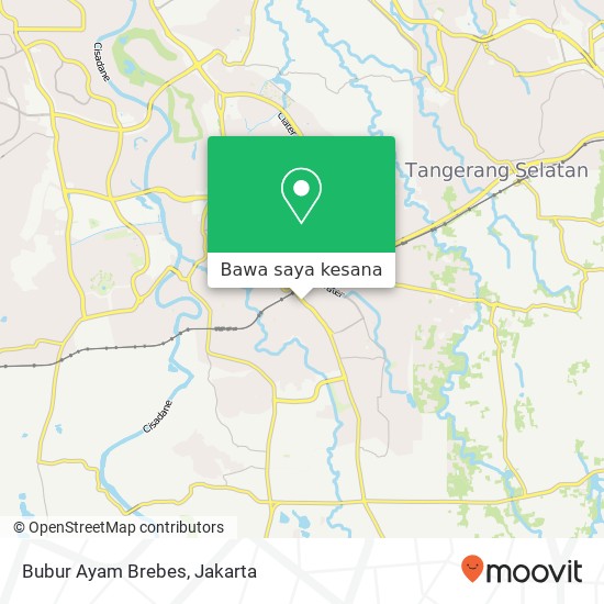 Peta Bubur Ayam Brebes, Jalan Cicentang Serpong Tangerang