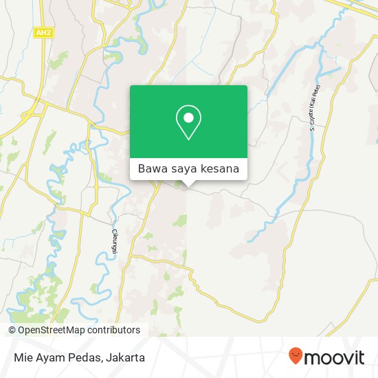 Peta Mie Ayam Pedas, Jalan Raya Setu Bantar Gebang Mustikajaya Bekasi 17156