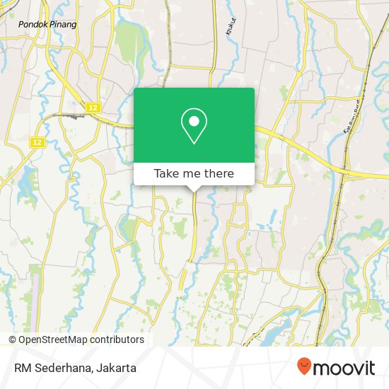 Peta RM Sederhana, Jalan Bango Raya Cilandak Jakarta 12450