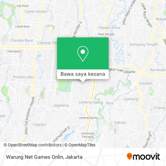 Peta Warung Net Games Onlin