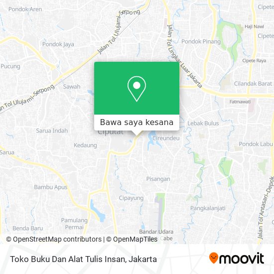 Peta Toko Buku Dan Alat Tulis Insan