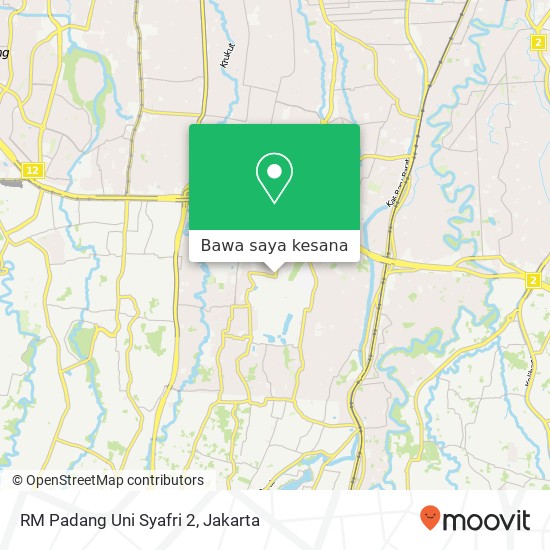 Peta RM Padang Uni Syafri 2, Gang Gani Pasar Minggu Jakarta 12550