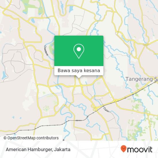 Peta American Hamburger, Jalan Kapt. Soebiando Djojohadikusumo Serpong Tangerang Selatan 15311