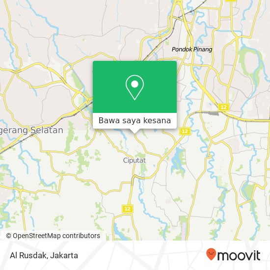 Peta Al Rusdak, Jalan W. R. Supratman Ciputat Timur Tangerang