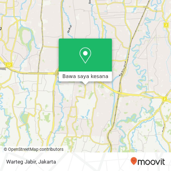Peta Warteg Jabir, Jalan Jabir Pasar Minggu Jakarta 12550