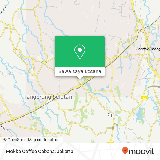 Peta Mokka Coffee Cabana, Pondok Aren Tangerang