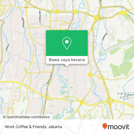 Peta Work Coffee & Friends, Jalan Pangeran 20A