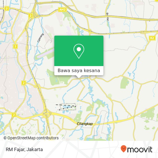 Peta RM Fajar, Jalan Pondok Gede Cipayung Jakarta 13810