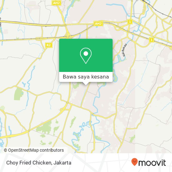 Peta Choy Fried Chicken, Jalan Cemara Raya Jatiasih Bekasi 17423