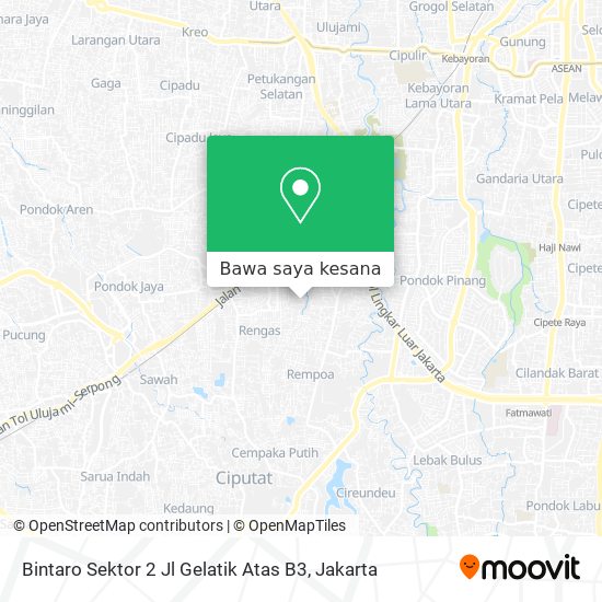 Peta Bintaro Sektor 2 Jl Gelatik Atas B3