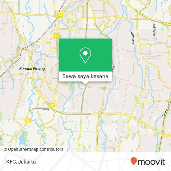 Peta KFC, Ruko Golden Plaza Cilandak Jakarta 12420