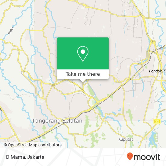 Peta D Mama, Jalan Wahid Hasyim Pondok Aren Tangerang